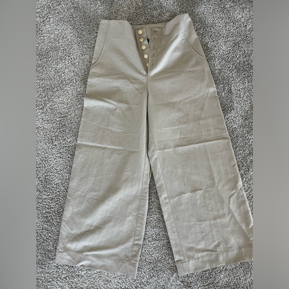 Ilana Kohn Wide Leg Tan Pants (Mallin Style) - Brand New, Never Worn